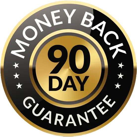 The Genius Switch 90-day money-back guarantee badge – risk-free prostate support supplement